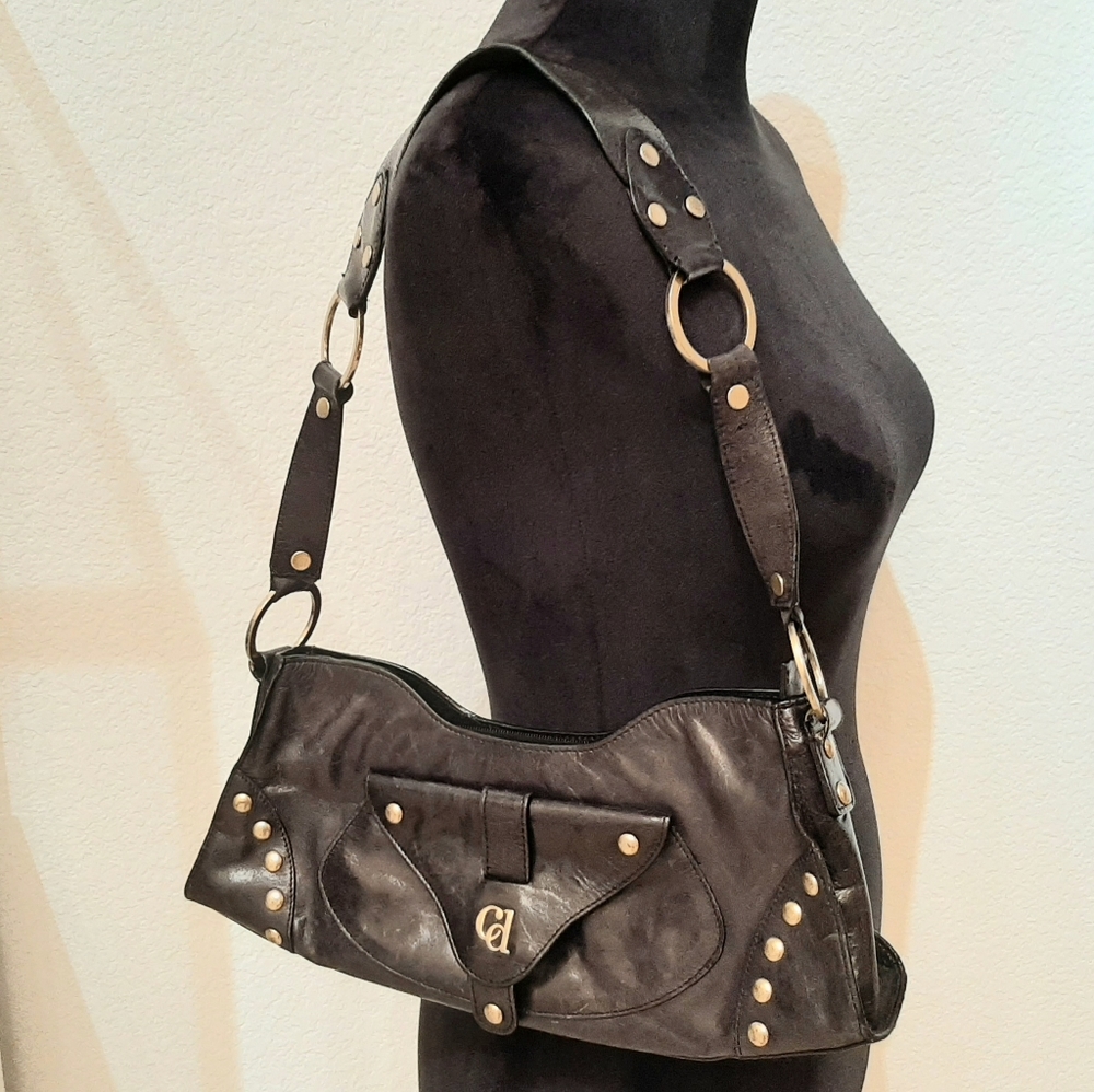 Charles David Black Leather Purse